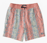 BOY'S BILABONG LAYBACK ELASTIC WAIST HYBRID SHORTS DUSTY RED