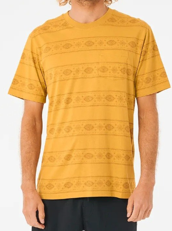 RIP CURL VINTAGE YELLOW PILGRIMAGE TEE