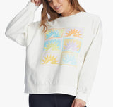 ROXY SNOW WHITE MORNING HIKE CREW SWEATER