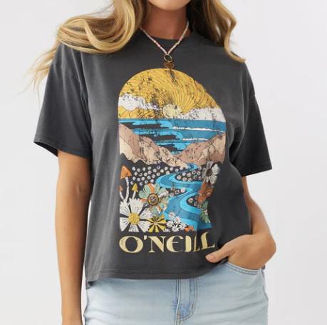 O'NEILL WASHED BLACK HIGH ROAD TEE