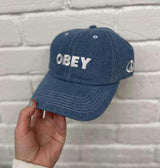 OBEY LIGHT INDIGO DENIM HAT