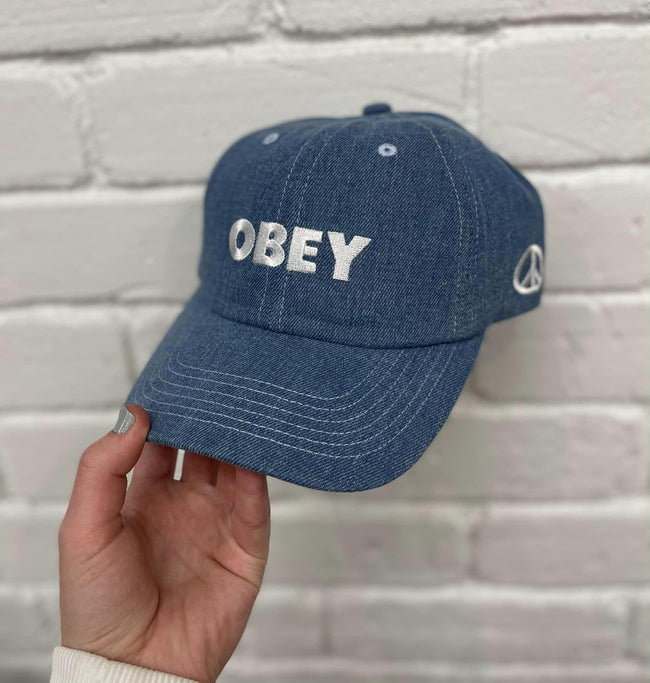 OBEY LIGHT INDIGO DENIM HAT