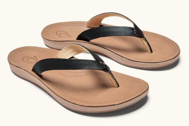 OLUKAI NONOHE BLACK GOLDEN SAND