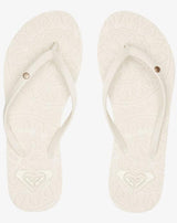 CREAM ROXY ANTILLES FLIP FLOP SANDALS