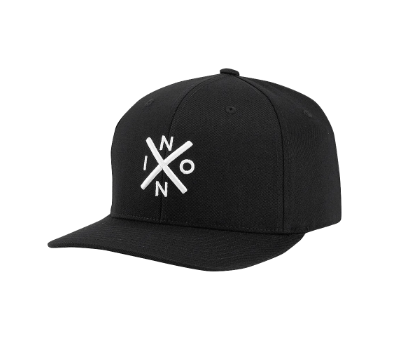 MENS NIXON BLACK & WHITE EXCHANGE FLEXFIT HAT