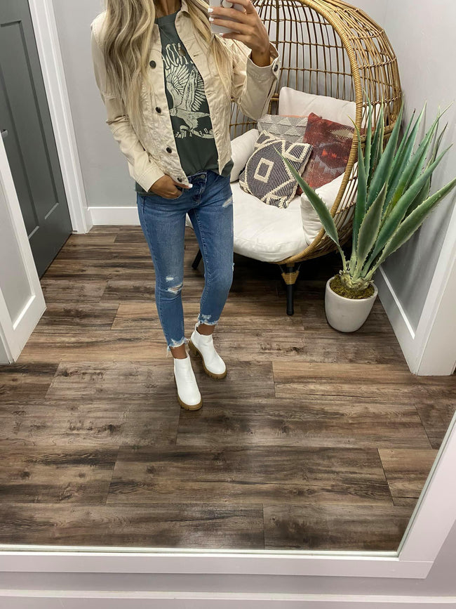 OFF WHITE DENIM JACKET