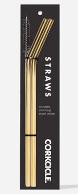 CORKCICLE GOLD STAINLESS STEEL TUMBER STRAW 2 PACK