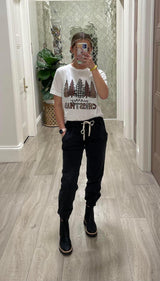 PLAID AND LEOPARD CHRISTMAS TREE TEE