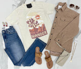 CREAM WANDER GRAPHIC TEE