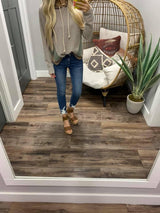 BEIGE OLIVE SUPER SOFT COLORBLOCK HOODIE