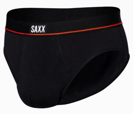 SAXX NON STOP STRETCH COTTON BRIEFS BLACK