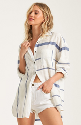 BILLBONG FULL SAILS STRIPED BLOUSE