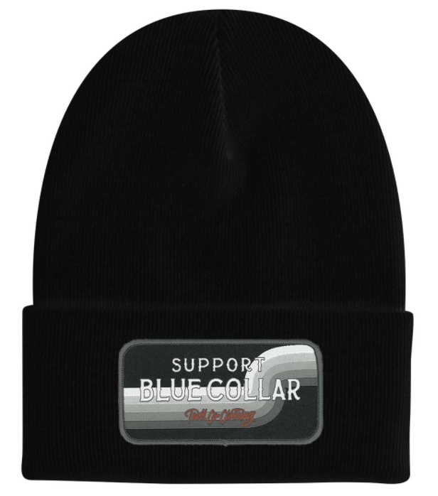 BARRICADE SUPPORT BLUE COLLAR TROLL CO BEANIE