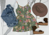SAGE FLORAL DRESS