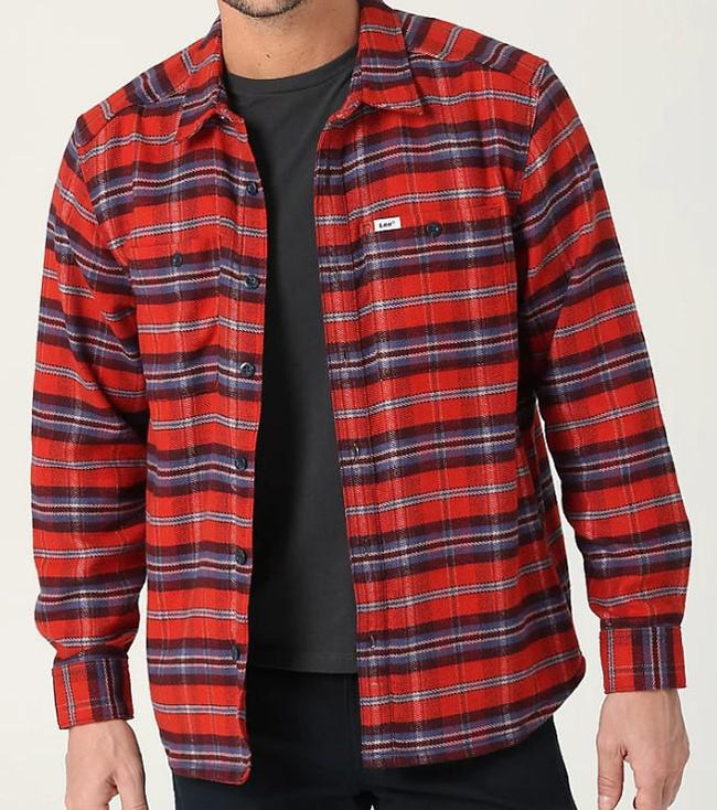 MENS LEE SUMAC PLAD BUTTON UP TOP