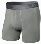 SAXX 22ND CENTURY SILK CARGO GREY BOXER BRIEFS