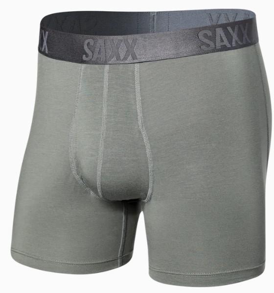 SAXX 22ND CENTURY SILK CARGO GREY BOXER BRIEFS