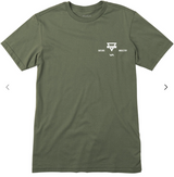 MENS OLIVE RVCA BRANDING TEE