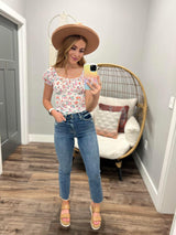 IVORY FLORAL BODYSUIT