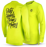 TROLL CO HI VIS LIME STACKED LONG SLEEVE TEE