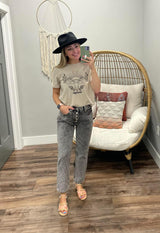 STONE WRANLGER LONG HORN TEE