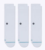 STANCE WHITE ICON QUARTER 3 PACK SOCKS