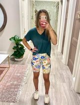 BILLABONG FLORAL BIKER SHORT