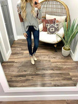 LEOPARD CONTRAST SWEATER TOP