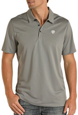 ROCK & ROLL DENIM GREY PERFORMANCE POLO