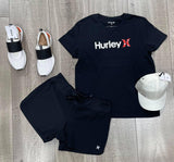 BLACK HURLEY WAISTBAND SHORT