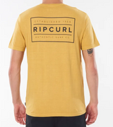 MENS MUSTARD RIPCURL BOX TEE