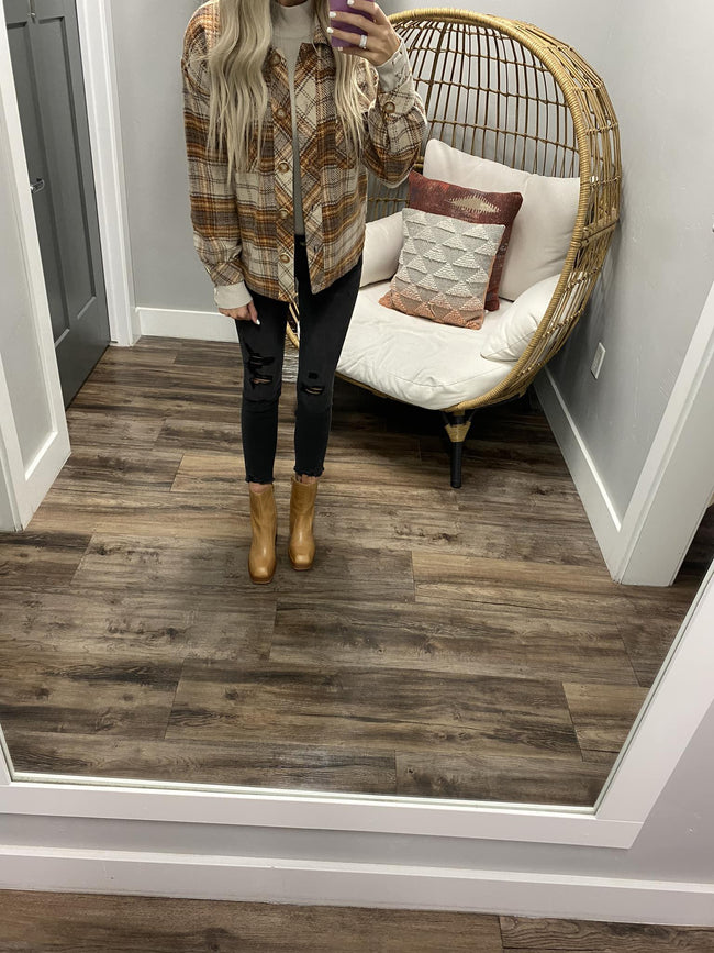OAKLEY FALL PLAID BUTTON UP JACKET