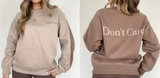 NEUTRAL DON'T KNOW DON'T CARE CREW SWEATER