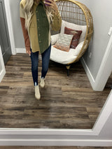 LYNDSIE COLORBLOCK BUTTON UP SHACKET