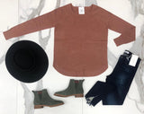 MAUVE SOFT SWEATER TOP