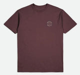 MENS BRIXTON MAHOGANY CREST TEE