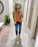 CORAL ANIMAL SLEEVE TOP