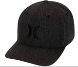 HURLEY TEXTURES BLACK DENIM FLEXFIT HAT