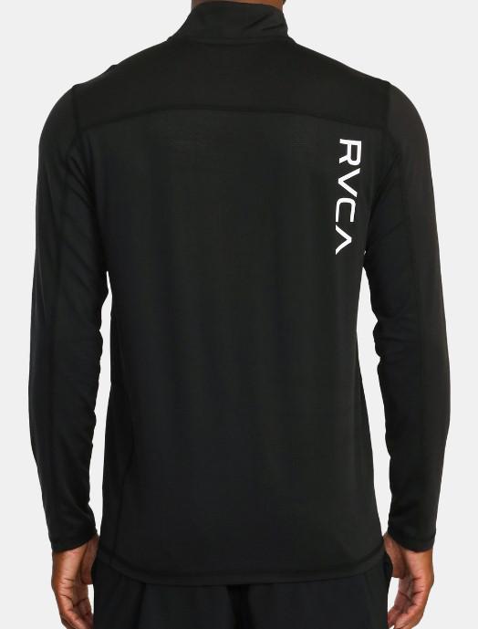 RVCA SPORT VENT HALF-ZIP PULLOVER BLACK