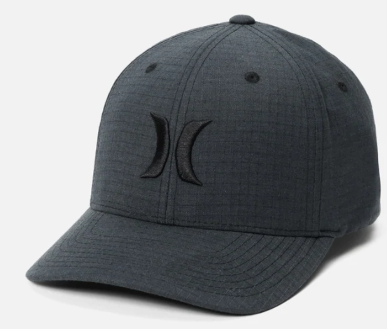 BLACK TEXTURE HURLEY HAT