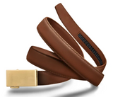 WOMENS MISSION LEATHER CAMEL GOLD BELT