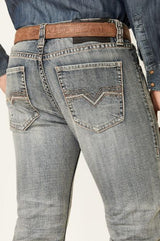MENS ROCK AND ROLL LIGHT VINTAGE ROPE STITCH REVOLVER STRAIGHT