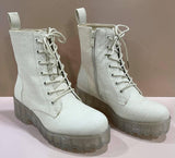 MAZZY NATURAL TEXTURED PLATFORM BOOT