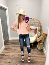 PETAL PINK SMOCKED SLEEVE BLOUSE
