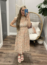 MAREN BLUSH DELICATE FLORAL DRESS