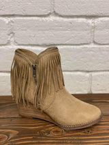 TAUPE FRINGE BOOTIES