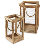 CHICKEN WIRE LANTERN SET