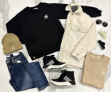 TENTREE METEORITE BLACK SPRUCE CREW SWEATER