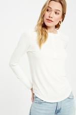 IVORY KNIT BUTTON DOWN TOP