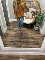 GOLDEN FLORAL TIE NECK TEXTURED BLOUSE